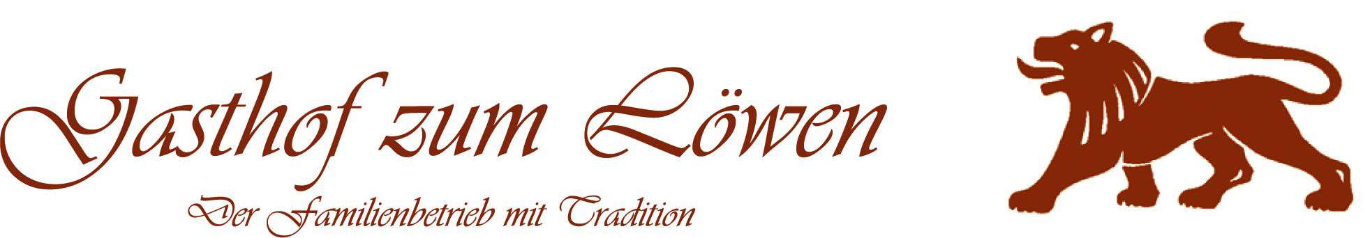 Logo des Gasthof zum Löwen mit Schriftzug Logo des Gasthof zum Löwen mit Schriftzug